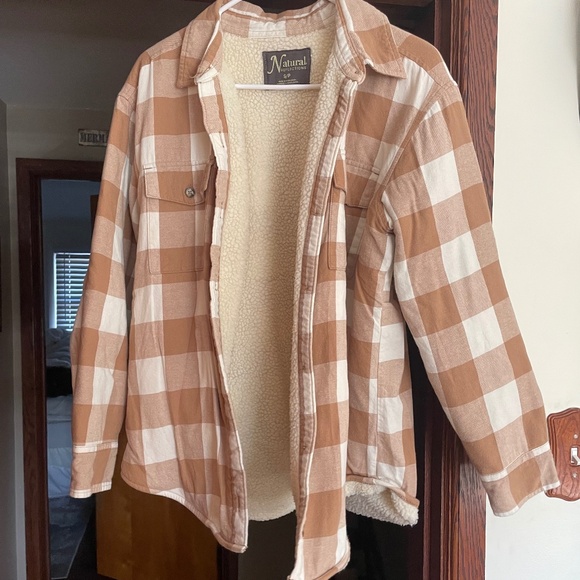 Natural Reflections Sweaters - Plaid Fleece Jacket